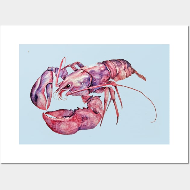 The Pink Lady Lobster Wall Art by BjorksBrushworks